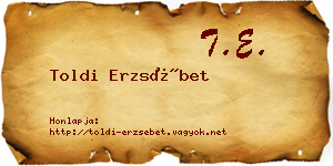 Toldi Erzsébet névjegykártya
